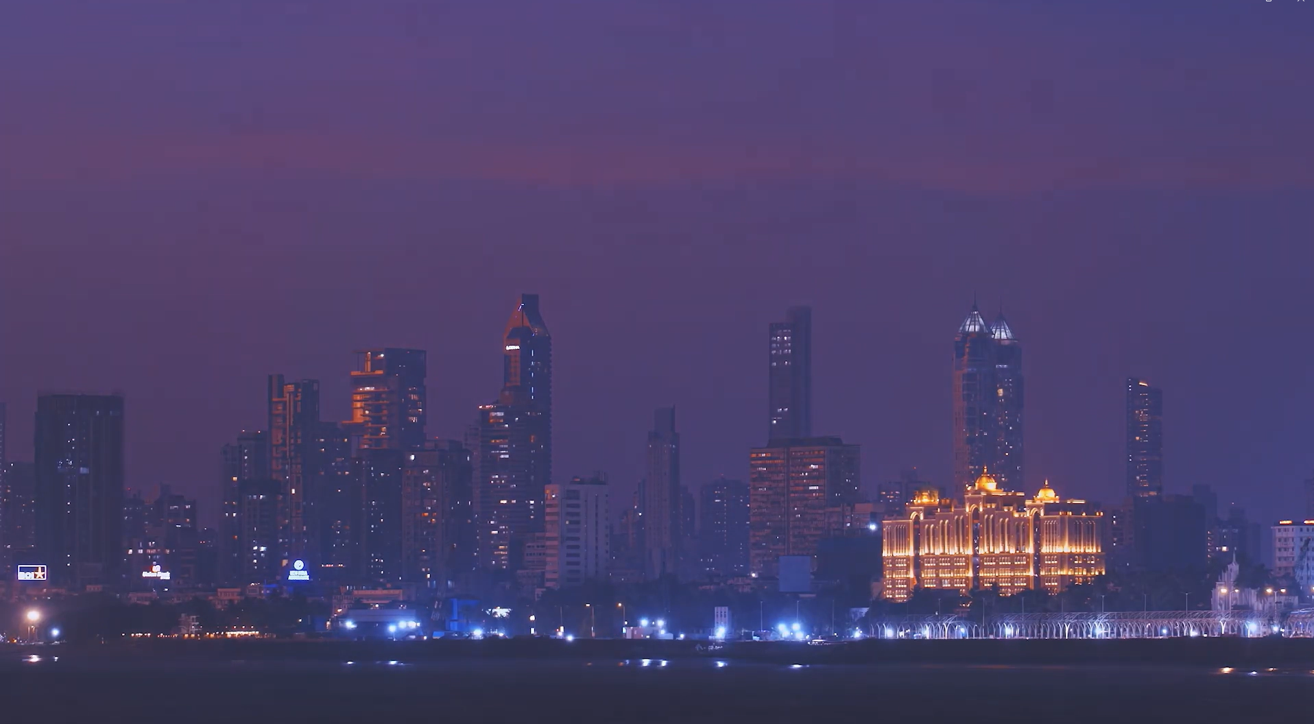 Indian financial district skyline at dusk showcasing modern infrastructure